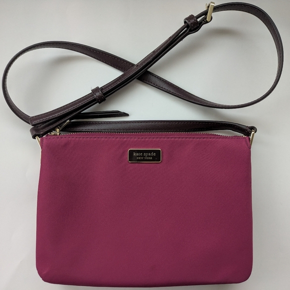 Kate Spade Dawn Triple Gusset Crossbody in Rhubarb Tart - Picture 1 of 8